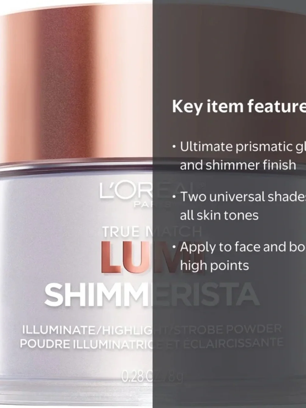 L'Oreal Paris True Match Lumi Shimmerista Highlighting Powder, Moonlight , 0.28